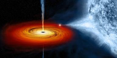 Svarta hål drar materia från en stjärna som kraschar rakt in i hålet