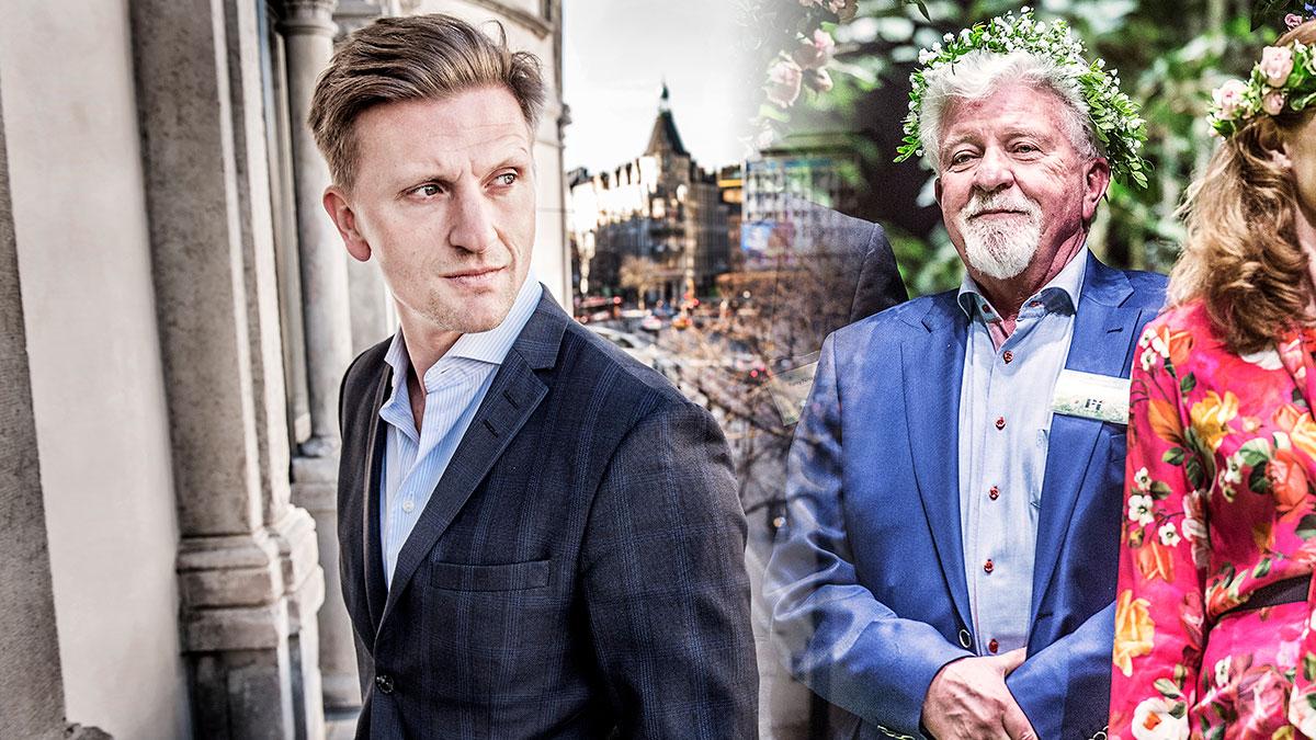 Industrimannen Rune Andersson (höger) lämnar över allt mer i Mellby Gård till sönerna. Johan Andersson (vänster) har varit vd sedan 2013. (Foto: TT / Montage)