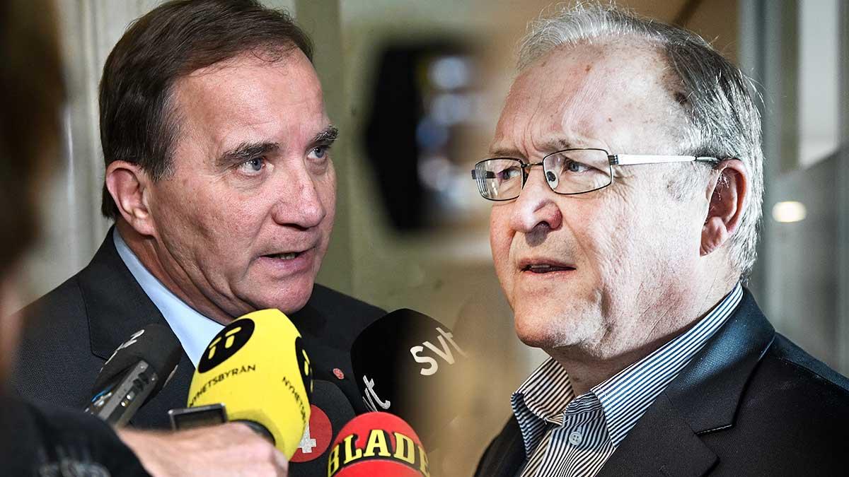 Tidigare statsministern Göran Persson (S) "beklagar" regeringens och Stefan Löfvens agerande när man petade Thomas Bodström från posten som landshövding. (Foto: TT / Montage)