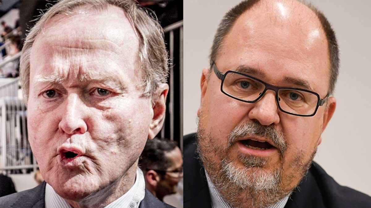 Leif Östling och Karl-Petter Thorwaldsson står enade i skatteattacken på regeringen. (Foto: TT / montage)