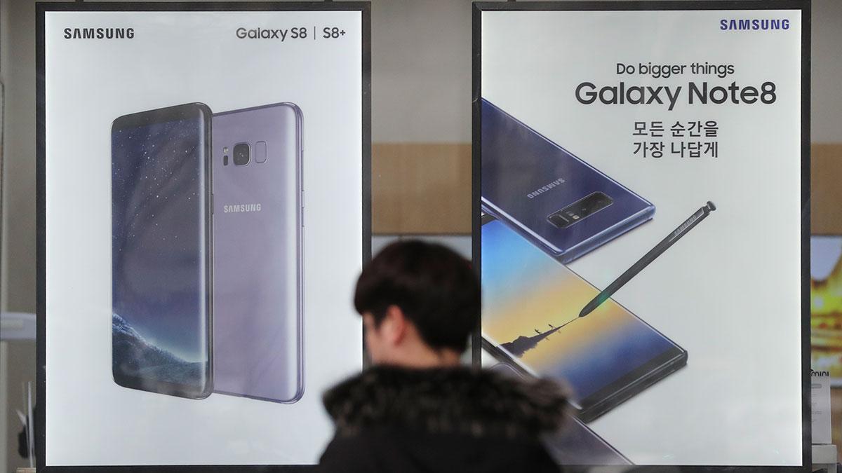 Samsungs Q4-resultat infriar inte förväntan. (Foto: TT)