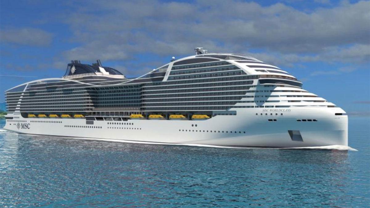 Så ser MSC Cruises nybeställda jättefartyg ut. (Foto: MSC Cruises)
