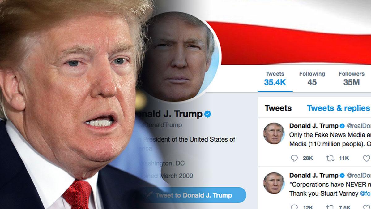 President Donald Trumps Twitter-konto låg nere under 11 minuter under natten till fredagen