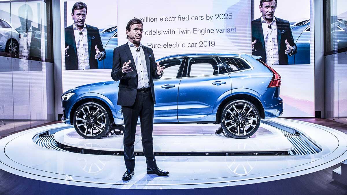 Volvo Cars ökar både omsättningen och vinsten. På bilden syns vd:n Håkan Samuelsson. (Foto: TT)