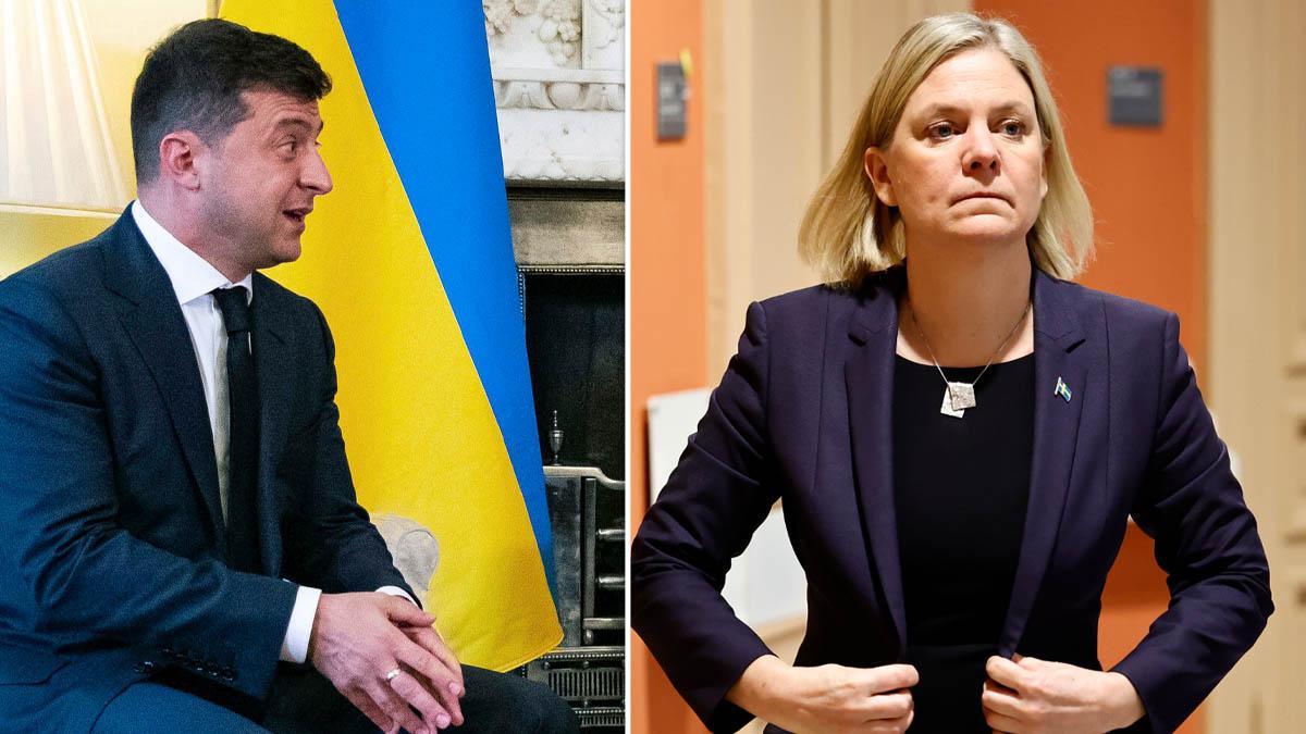 Ukraina tackar Sverige
