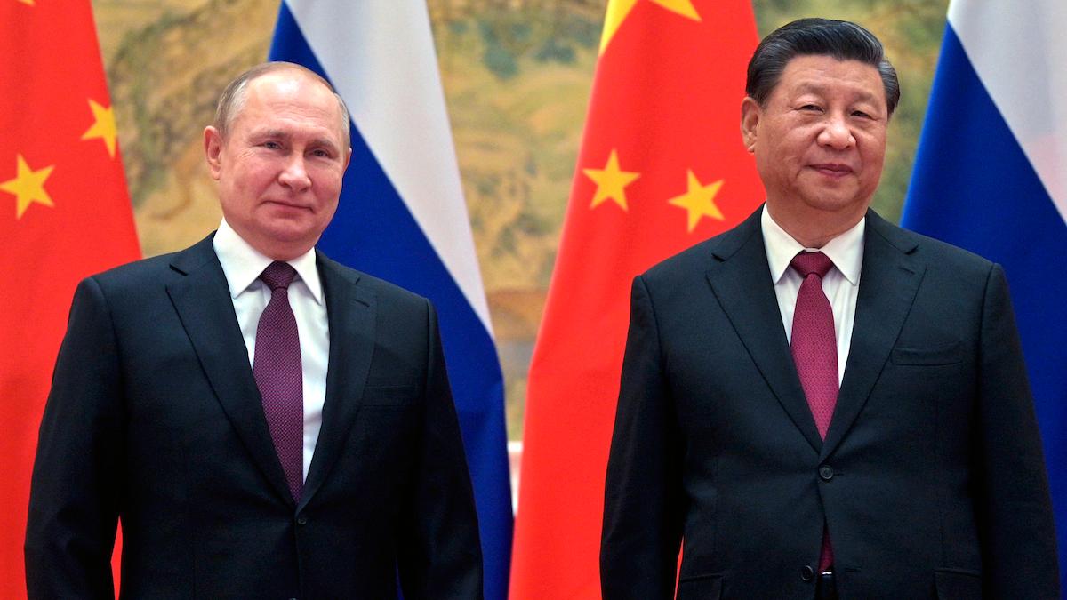 Rysslands president Vladimir Putin och Kinas president Xi Jinping