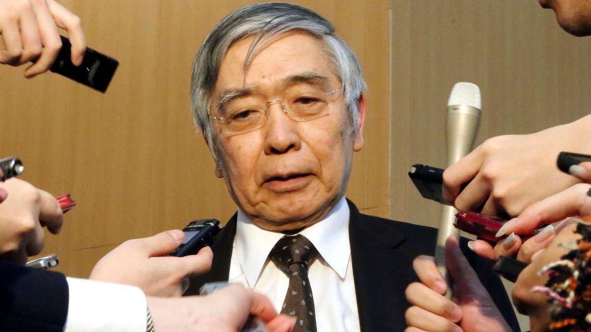 Japans centralbanks guvernör, Haruhiko Kuroda. Banken har i dag kommit med justeringar av sin policy kring obligationsköp