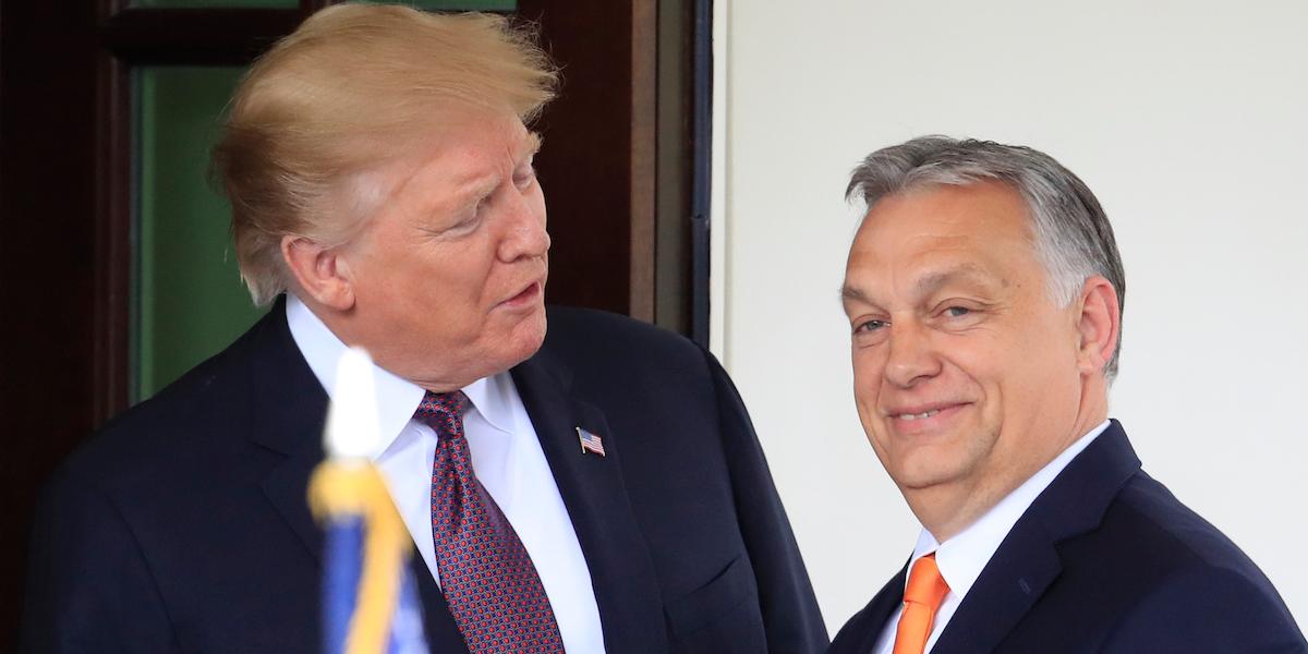 Donald Trump, till vänster, och Viktor Orbán, när de möttes i Vita huset 2019