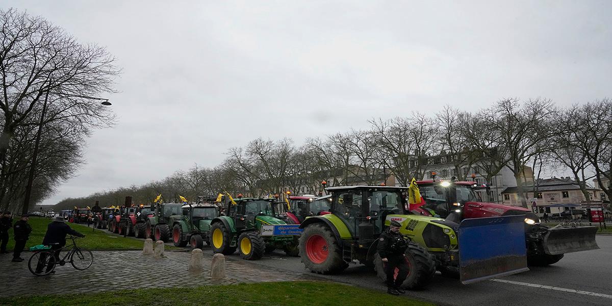 Franska bönder protesterar