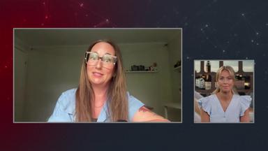 Åsa Wallenrud och David Ingnäs i studion
