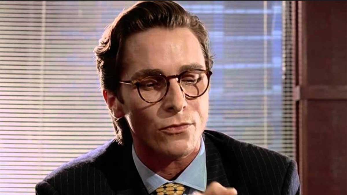 Skådespelaren Christian Bale i filmen American Psycho från 2000. (Skärmdump från Youtube)