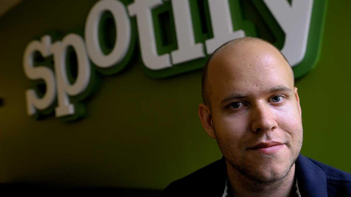 Det går bra nu för Daniel Ek och Spotify i USA. (Foto: TT)