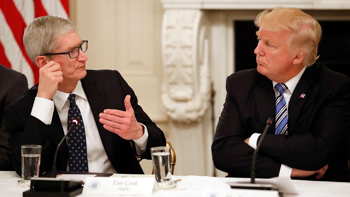 För Apple är Kina en viktig marknad. Kanske blir handelsdispyten mellan USA och Kina samtalsämnet när Apples vd Tim Cook i dag möter president Trump. (Foto: TT)