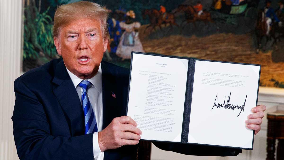 Europeiska företag kan räkna med sanktioner från USA om de inte avvecklar existerande kontrakt i Iran inom sex månader. (Foto: TT)