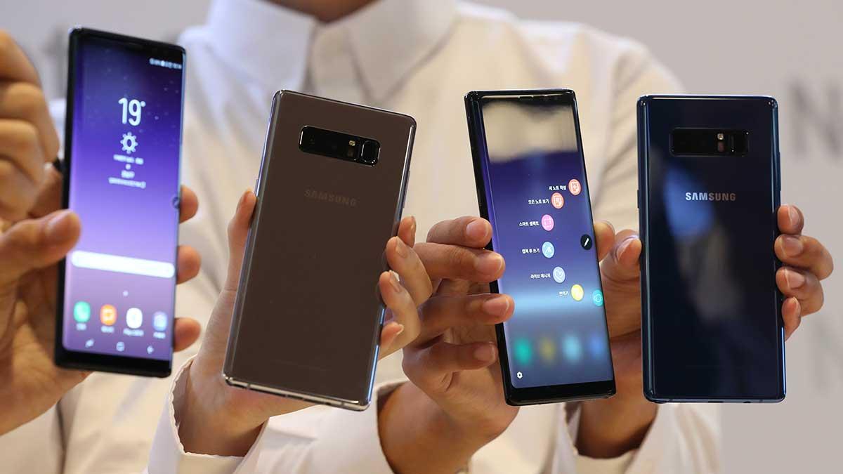 Sydkoreanska mobiljätten Samsung väntas påskynda lanseringen av nästa flaggskeppstelefon Galaxy Note 9. (Foto: TT)