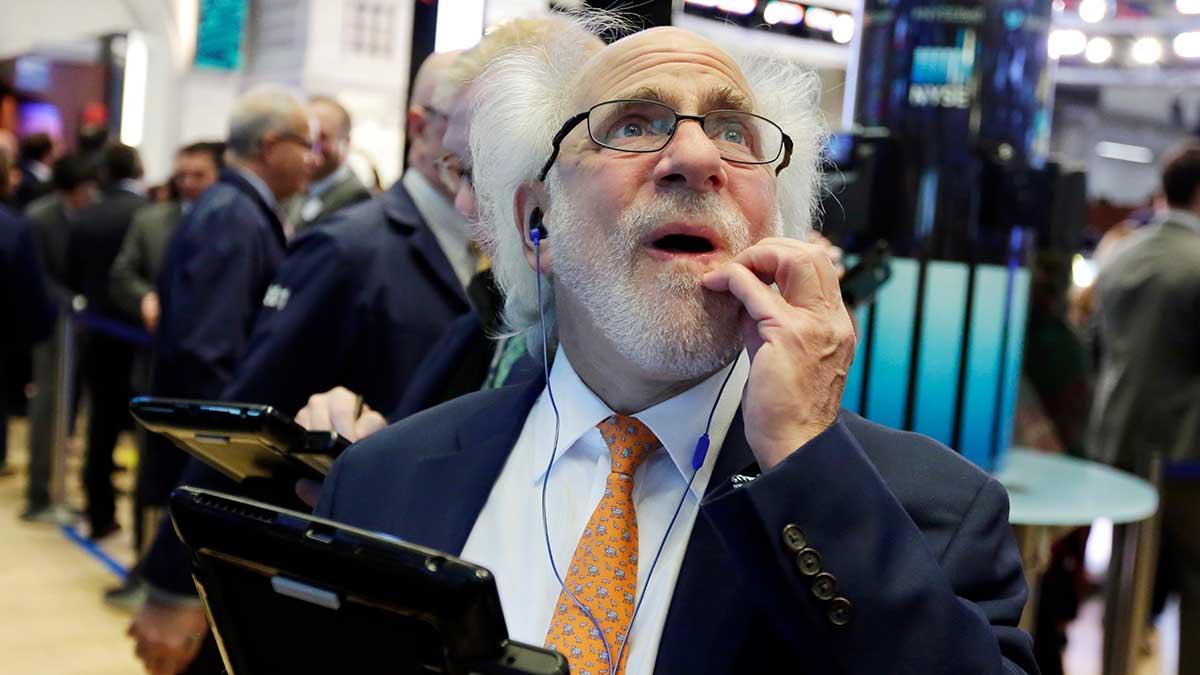 New York-börsen var oregelbunden på måndagen efter fredagens rusning uppåt. (Foto: TT)