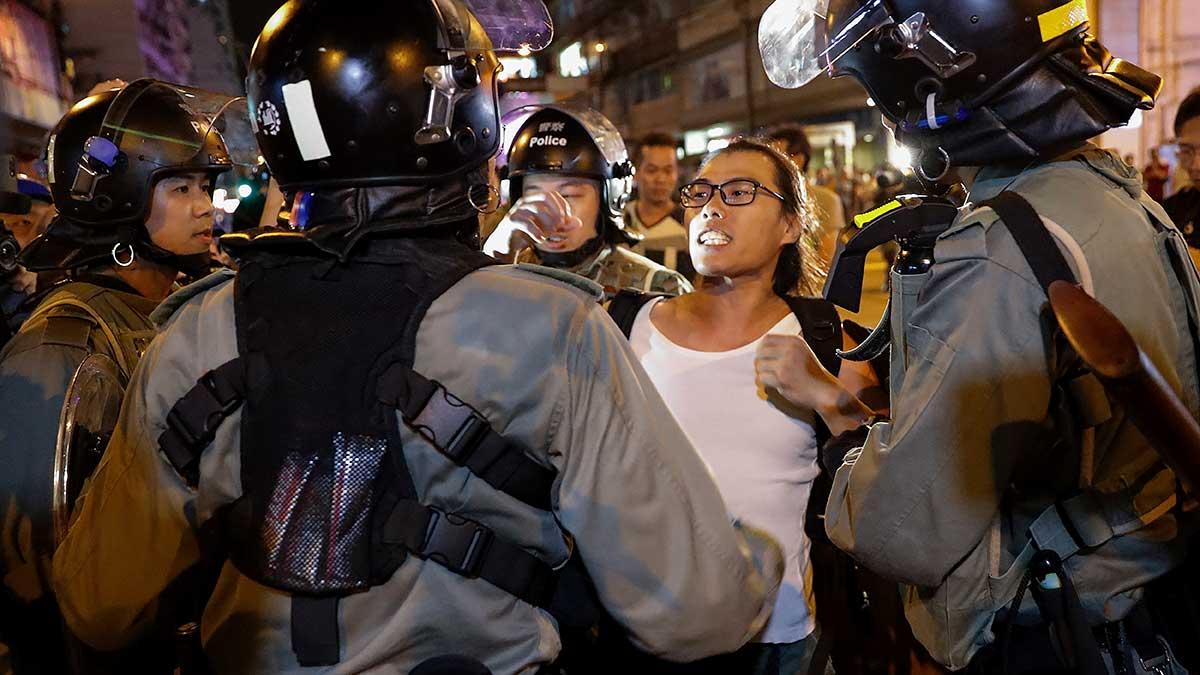 Hongkong-protesterna fortsätter och sätter de asiatiska börserna i gungning. (Foto: TT)