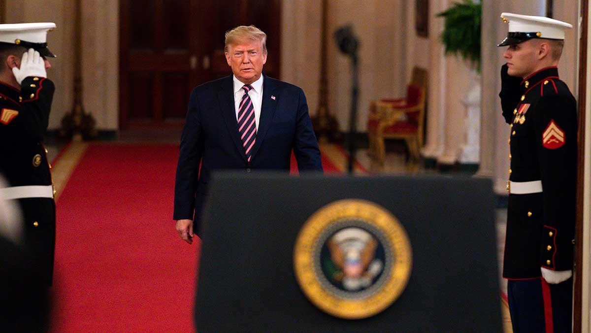 Donald uppger att USA nu dödat al-Qaidas ledare. (Foto: TT)