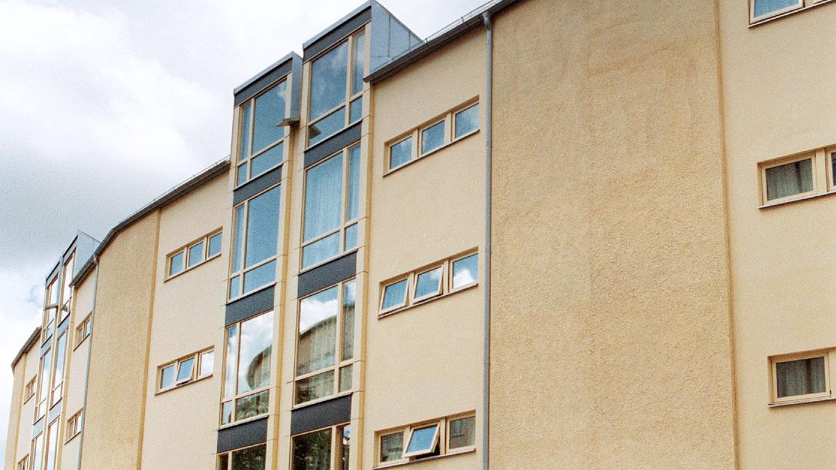 Under förra året blev det ett genombrott för byggande av flerbostadshus i trä, vilket anses göra klimatnytta. (Foto: TT)