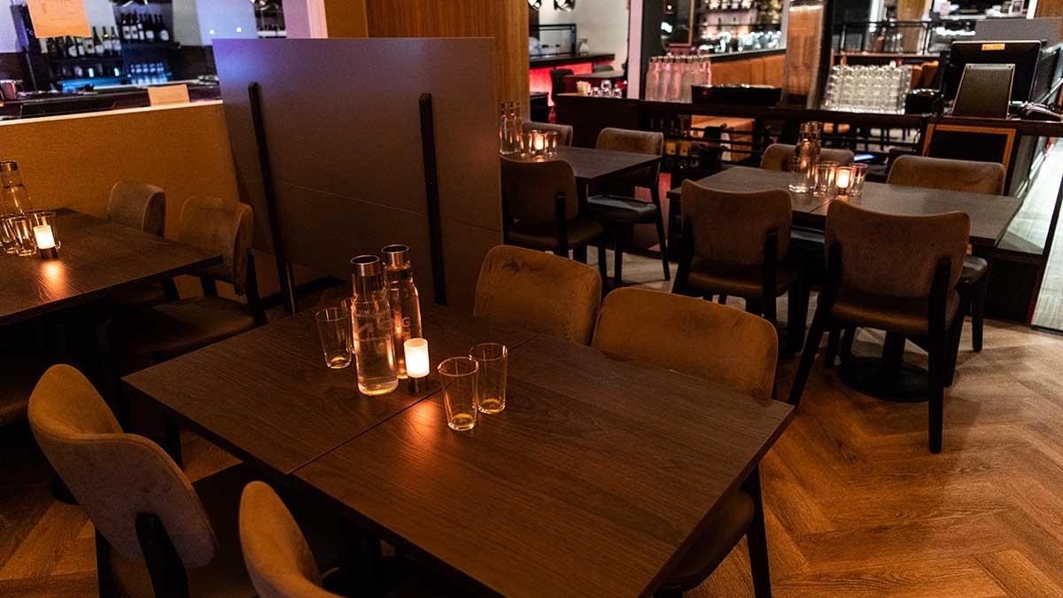 Tom restauranglokal i pandemin