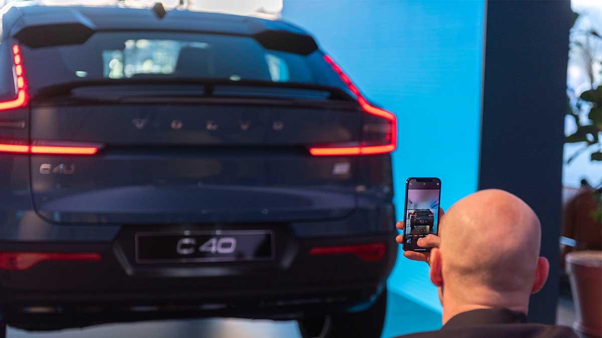 Volvo Cars offentliggjorde tidigare i veckan den nya elbilen Volvo C40 Recharge. (Foto: TT)