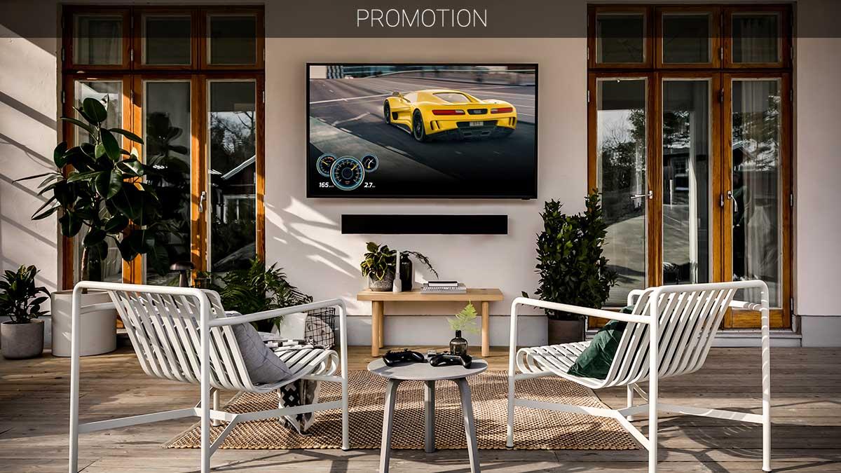 The Terrace Samsung TV på uteplatsen