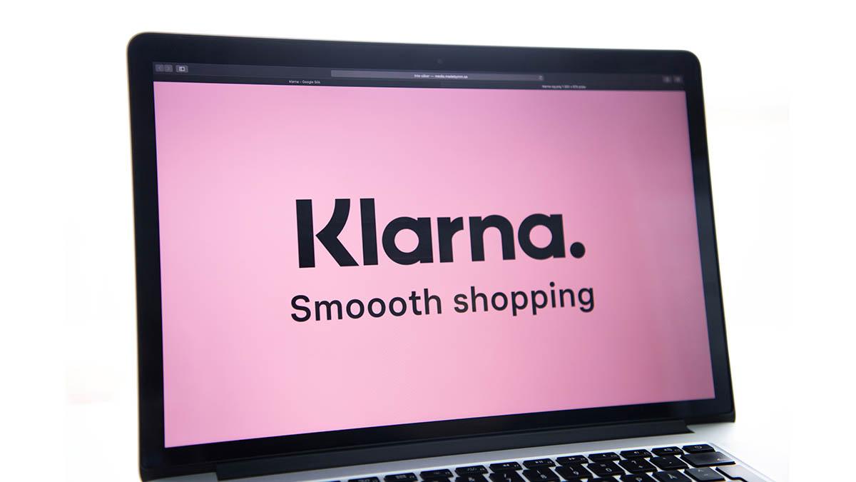 Klarnas logga på skärm