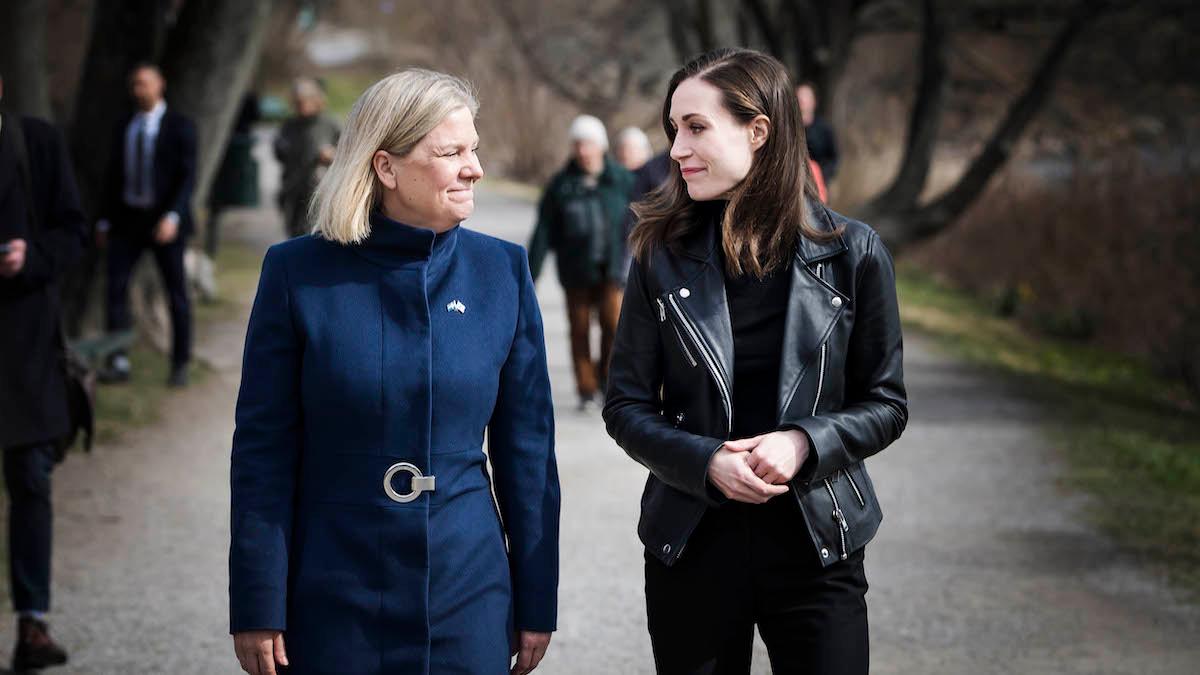 Sanna Marin och Magdalena Andersson