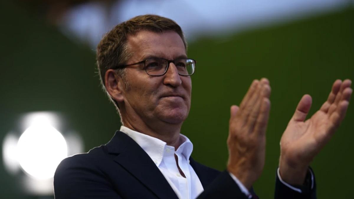 Alberto Nuñez Feijoo med sitt PP får flest mandat. (Foto: TT)