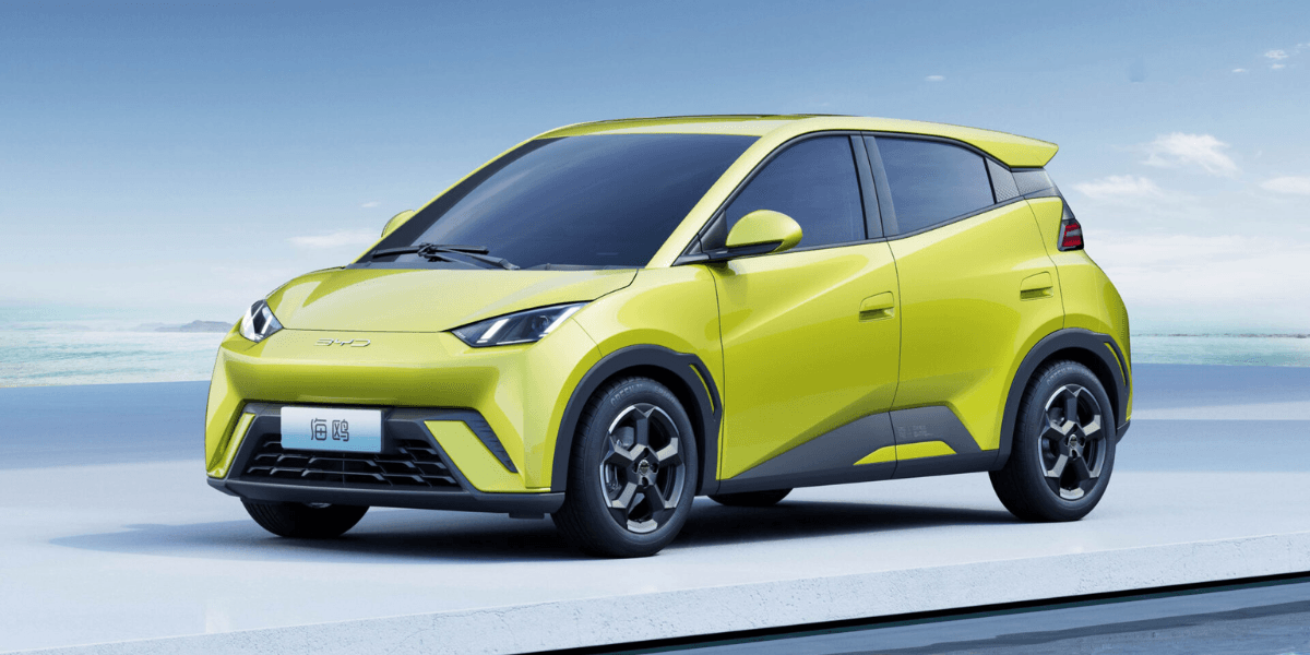 BYD Seagull i kanariegult. Snart i Europa. (Foto: BYD)