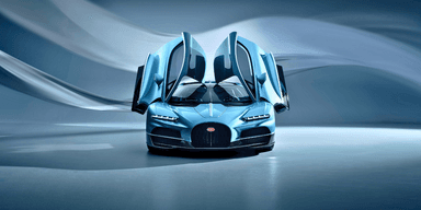 Läckerbit med sina dörrar och former. Tänk att få köra en sådan här någon gång. (Foto: Bugatti)