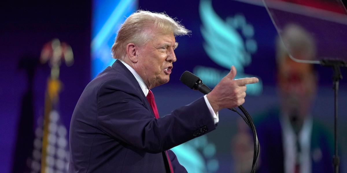Bilden visar Donald Trump. Näringslivstoppar i USA donerar inte till hans kampanj, men gillar hans politik.