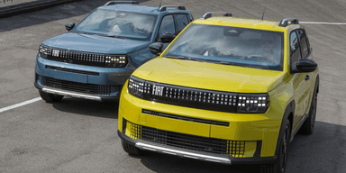 Pixeldesignen i fronten är cool och udda. (Foto: Fiat)