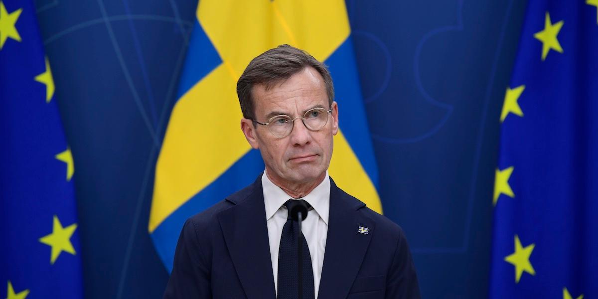 Bilden föreställer statsminister Ulf Kristersson. I regeringens nya säkerhetsstrategi beskrivs Ryssland som det fortsatt största hotet.