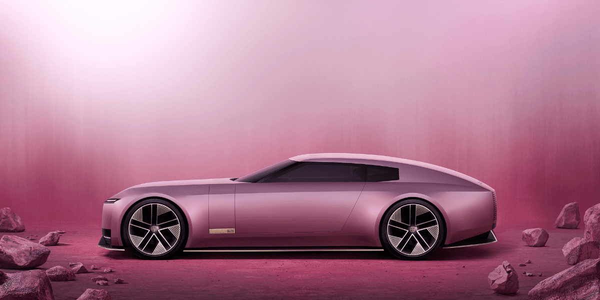 Här är nya konceptbilen från Jaguar i alla sin glans. (Foto: Jaguar)