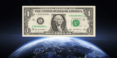 Dollar bakom planeten jorden.