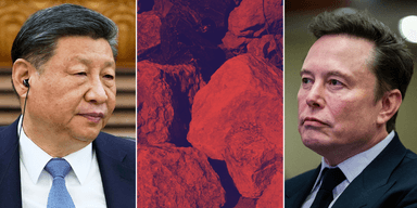 Handelskriget mellan Kina och USA har på kort sikt medfört mycket huvudbry för Elon Musk. Bland annat genom Kinas stoppade export av kritiska råvaror. (Bild: TT / AP / Canva)