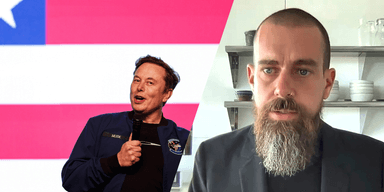 Jack Dorsey och Elon Musk tycker inte att upphovsrätten är något att ha. (Foto: Jeffrey Phelps och AP/TT)