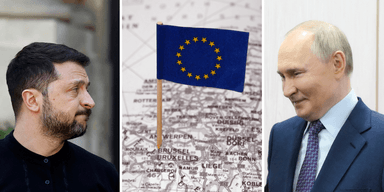 EU fortsätter att pumpa in pengar i Putins krigsapparat genom fortsatta köp av rysk olja och gas.(Kollage: Grigory Sysoyev / Stephanie Lecocq / AP / TT)