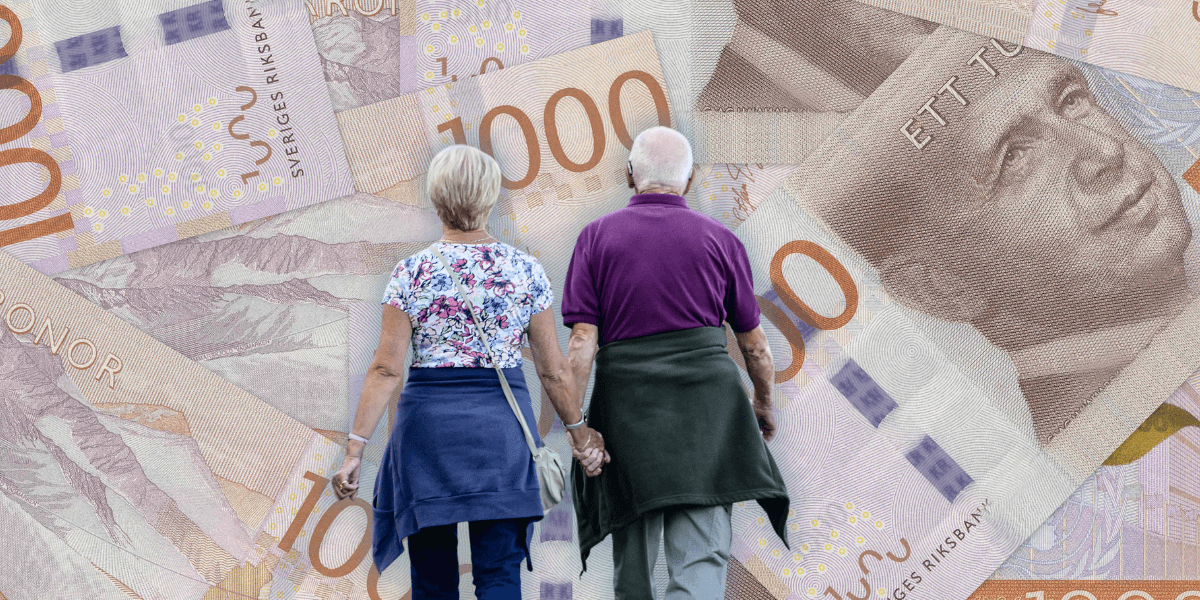 två personer med olika pension