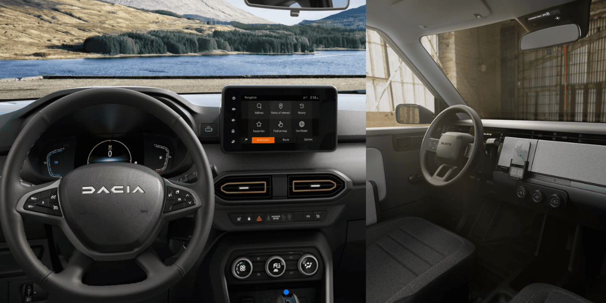 Vill vi inte ha renare och lugnare miljöer i våra bilar? (Foto: Slate och Dacia)