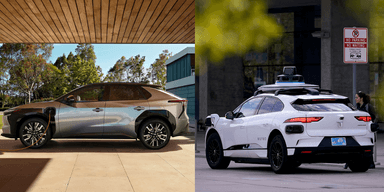 Vilket partnerskap. Waymo och Toyota kanske kan konkurrera med Tesla. (Foto: Toyota och Matt York/AP/TT)