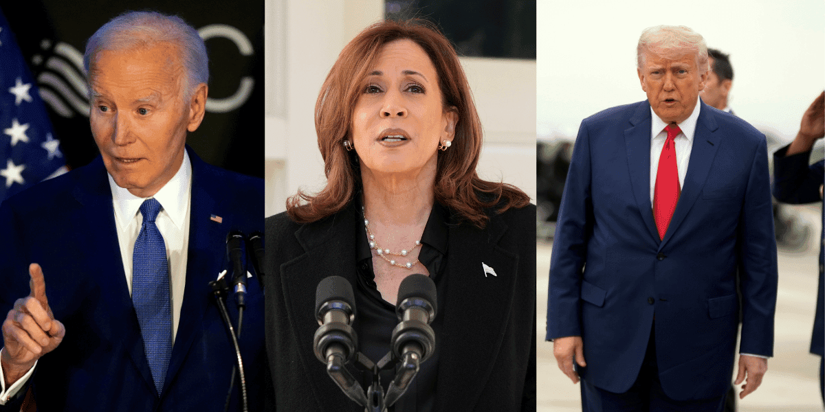 Kläder Blå, röd och pärlvit – maktens färgpalett i Washington: Joe Biden klär sig i tryggt blått, Kamala Harris bär sina ikoniska pärlor och Donald Trump vägrar släppa den röda slipsen. Tre politiker, tre stilar – alla lika strategiska. Foto: AP