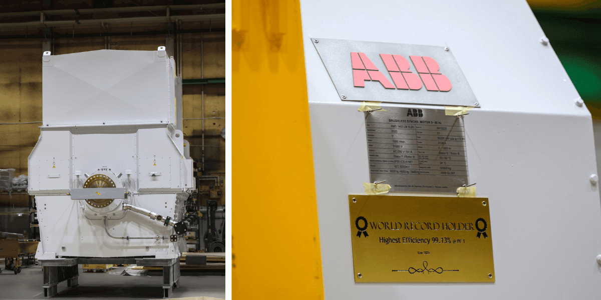 Världsrekordmotorn från ABB. (Foto: ABB)