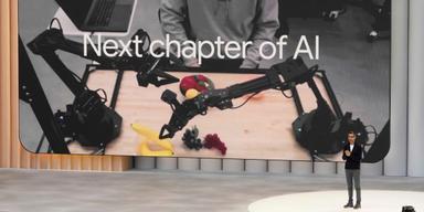 Swedbank har hittat en AI-aktie där de tror på stark tillväxt kommande år. På bilden Alphabets vd Sundar Pichai.