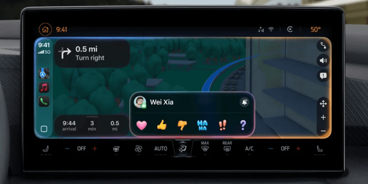 Apple CarPlay med iOS 26. (Foto: Apple)