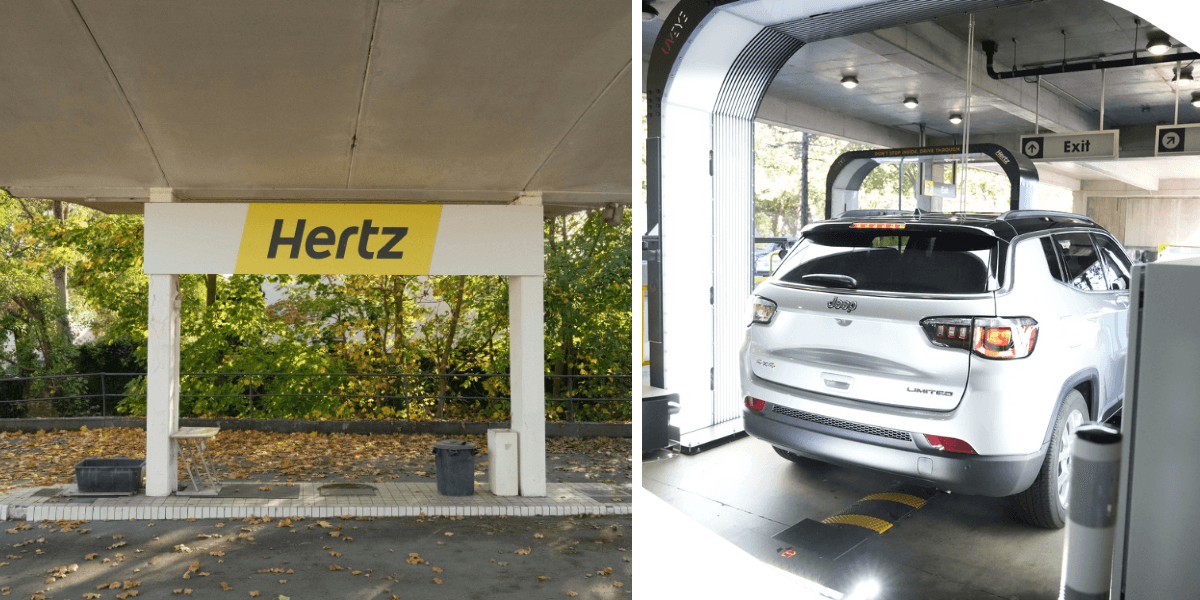 Hertz AI-lösning är lite väl hård. (Foto: UVEye och Luca Merz på Unsplash)