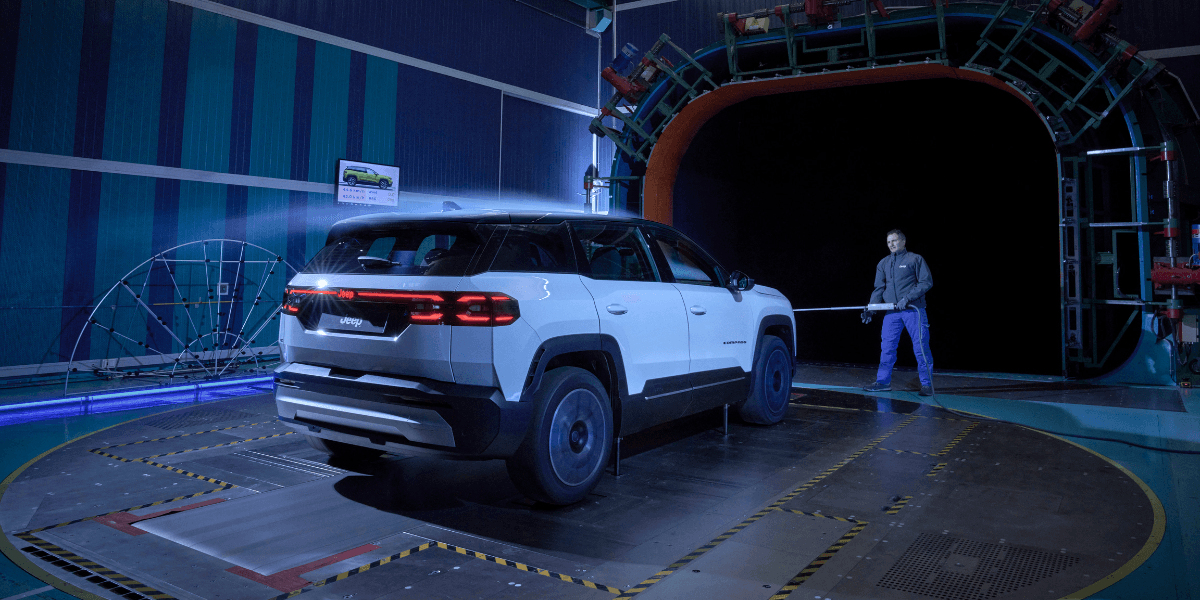 Jeep® Compass är väl testad i vindtunnel. (Foto: Jeep)