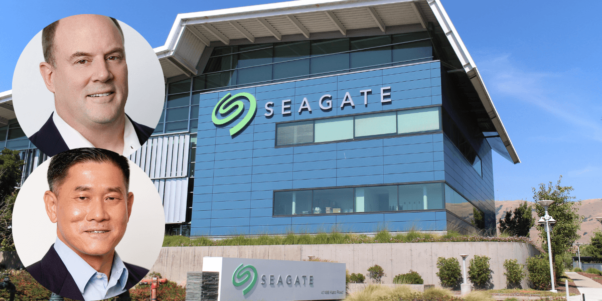 Dave Mosley, Seagates vd och B.S. Teh, Seagates Chief Commercial Officer. (Foto: Seagate samt Coolcaesar)