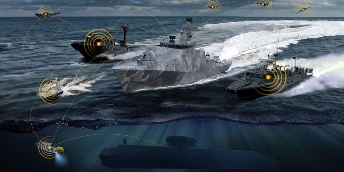 Autonomous Ocean Core ser samarbete mellan en rad obemannade farkoster.